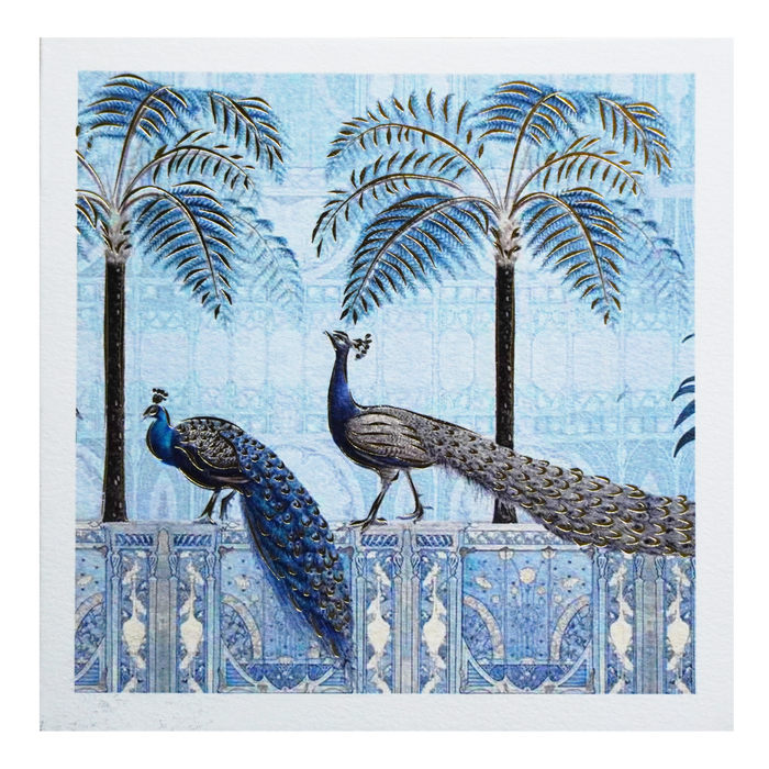 White Peacock Theme Invitation-King of Cards