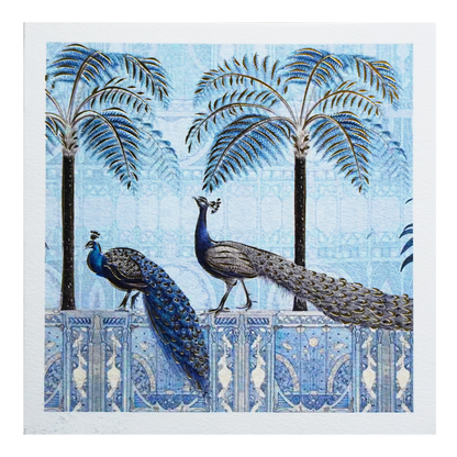 White Peacock Theme Invitation-King of Cards