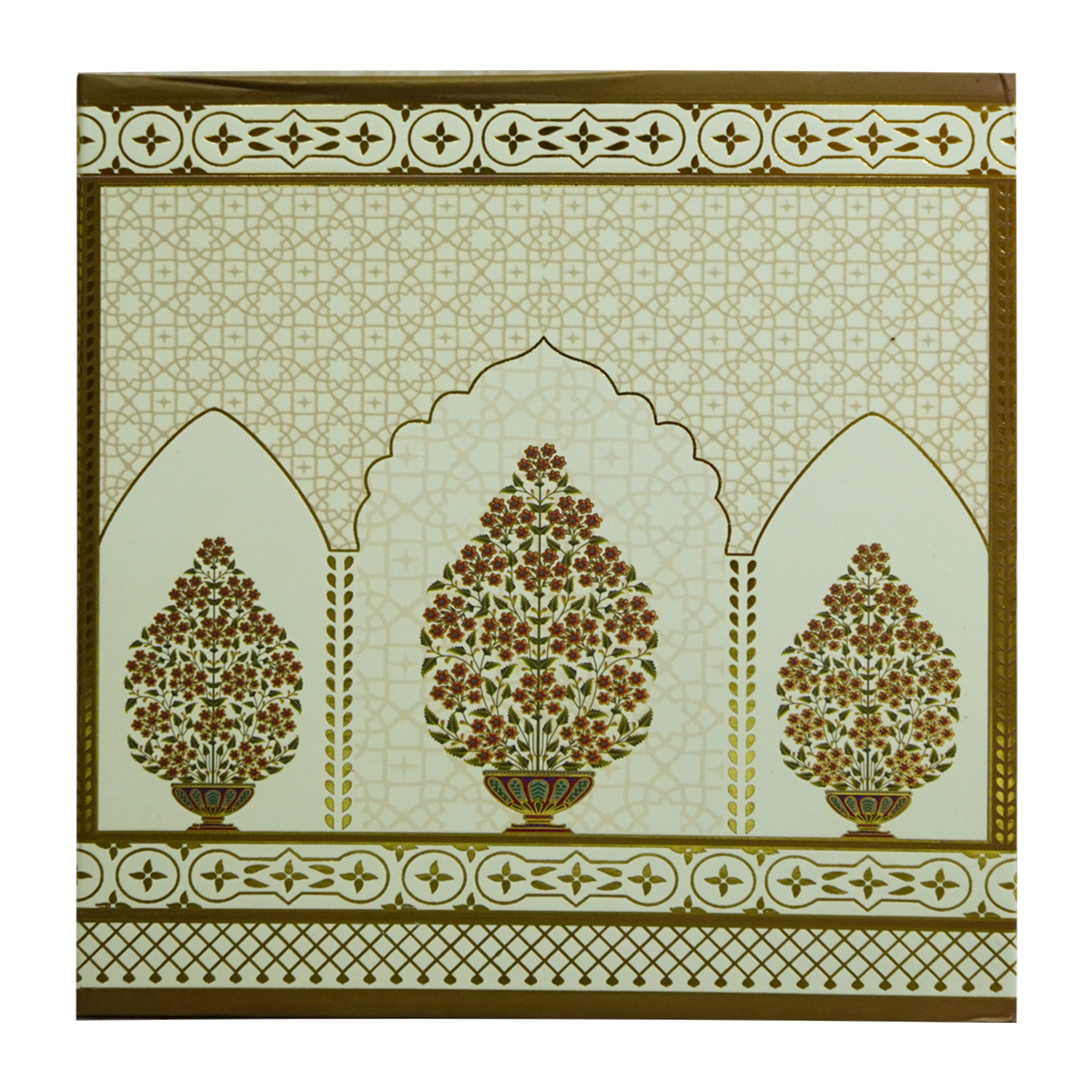 Brown Traditional Box Wedding Invitation-KRC30880