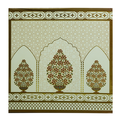 Brown Traditional Box Wedding Invitation-KRC30880