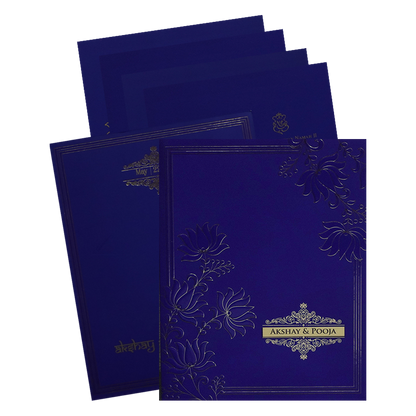 Blue Floral Marriage Card-KPR09420