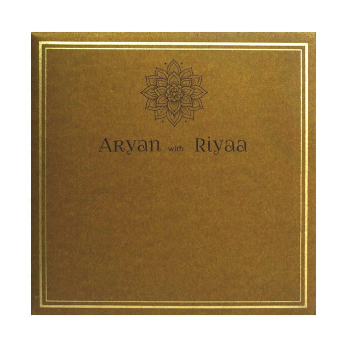 Dark Brown Ganesha Wedding Card-King of Cards