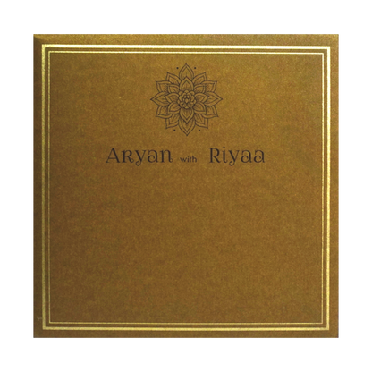 Dark Brown Ganesha Wedding Card-King of Cards