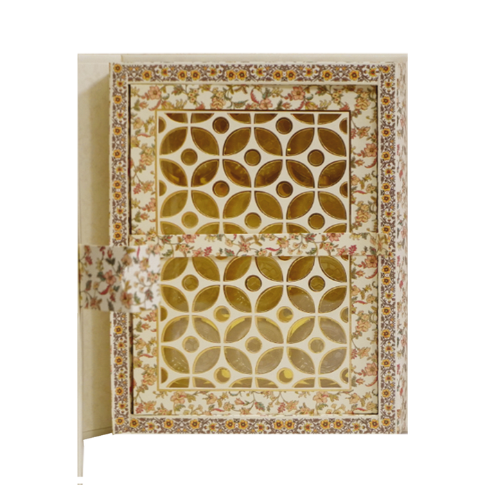 Yellow Persian Floral Royal Wedding Box-King of Cards