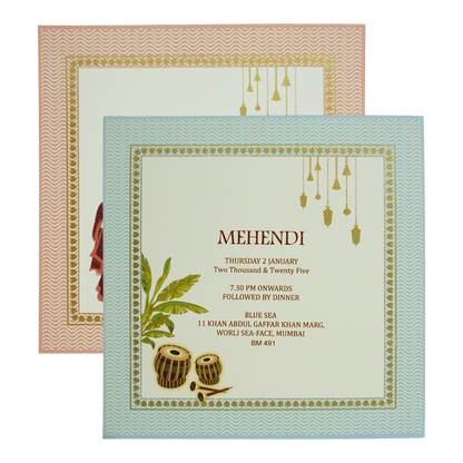 Cream Ganesha Wedding Card Design-King of Cards