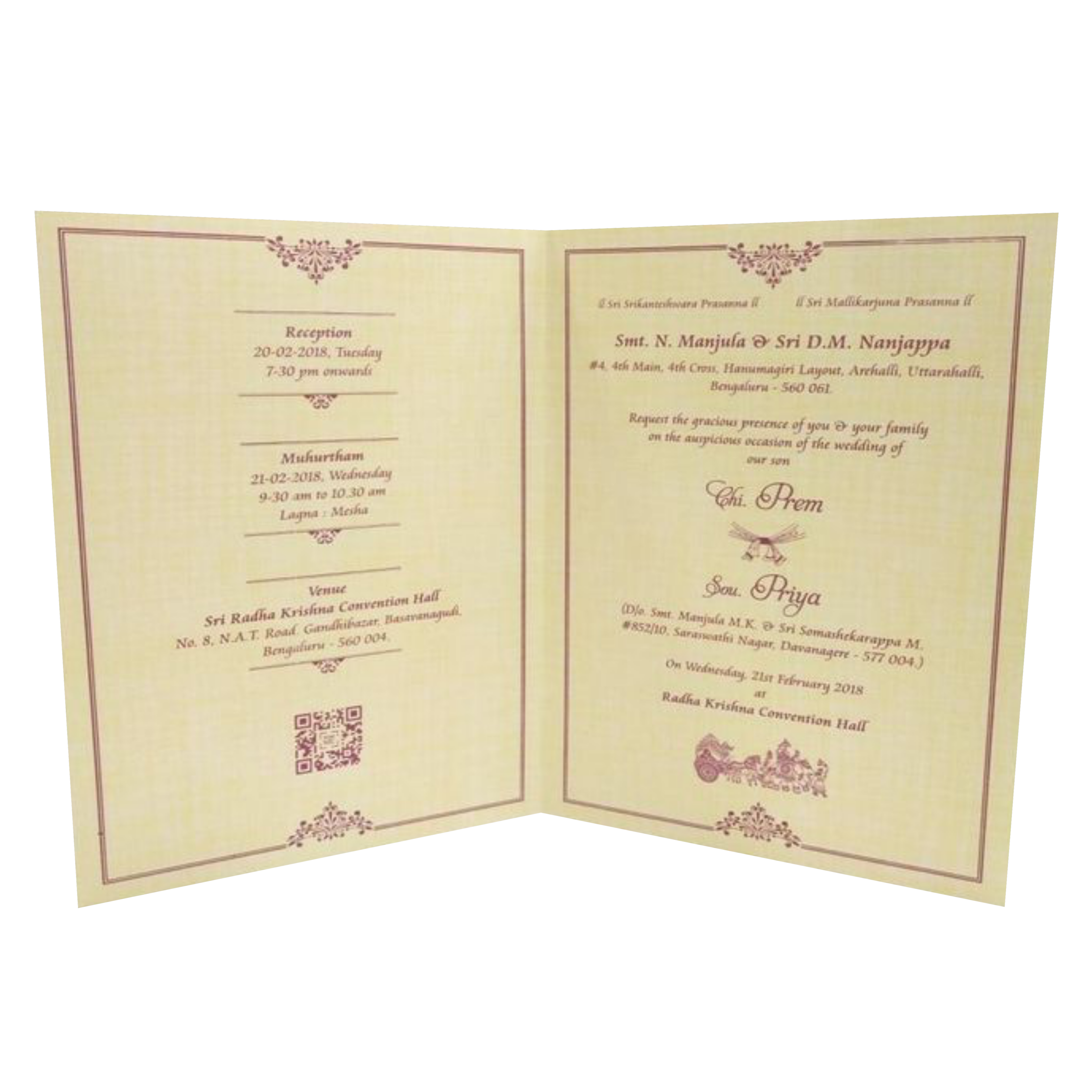 Blue Laser Cut Design Invitation Card-Kncm802b