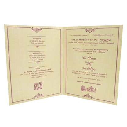 Blue Laser Cut Design Invitation Card-Kncm802b
