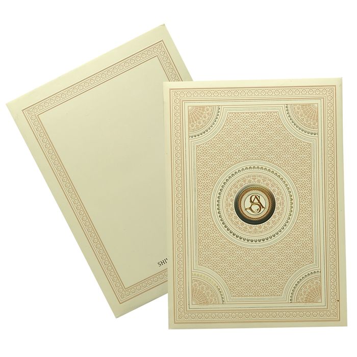 Cream Premium Padded Wedding Card-King of Cards