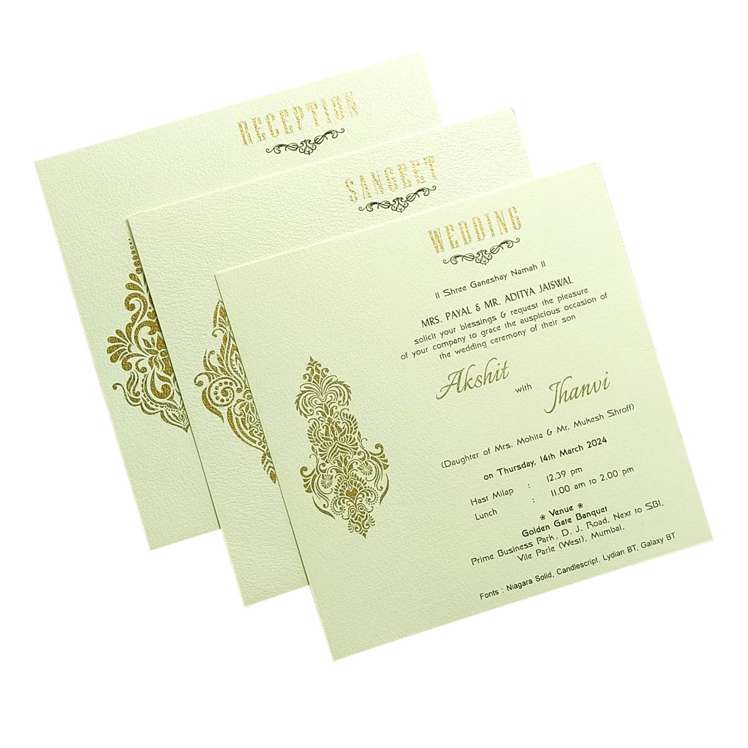 White Pink Floral Invitation Card-KRC29401