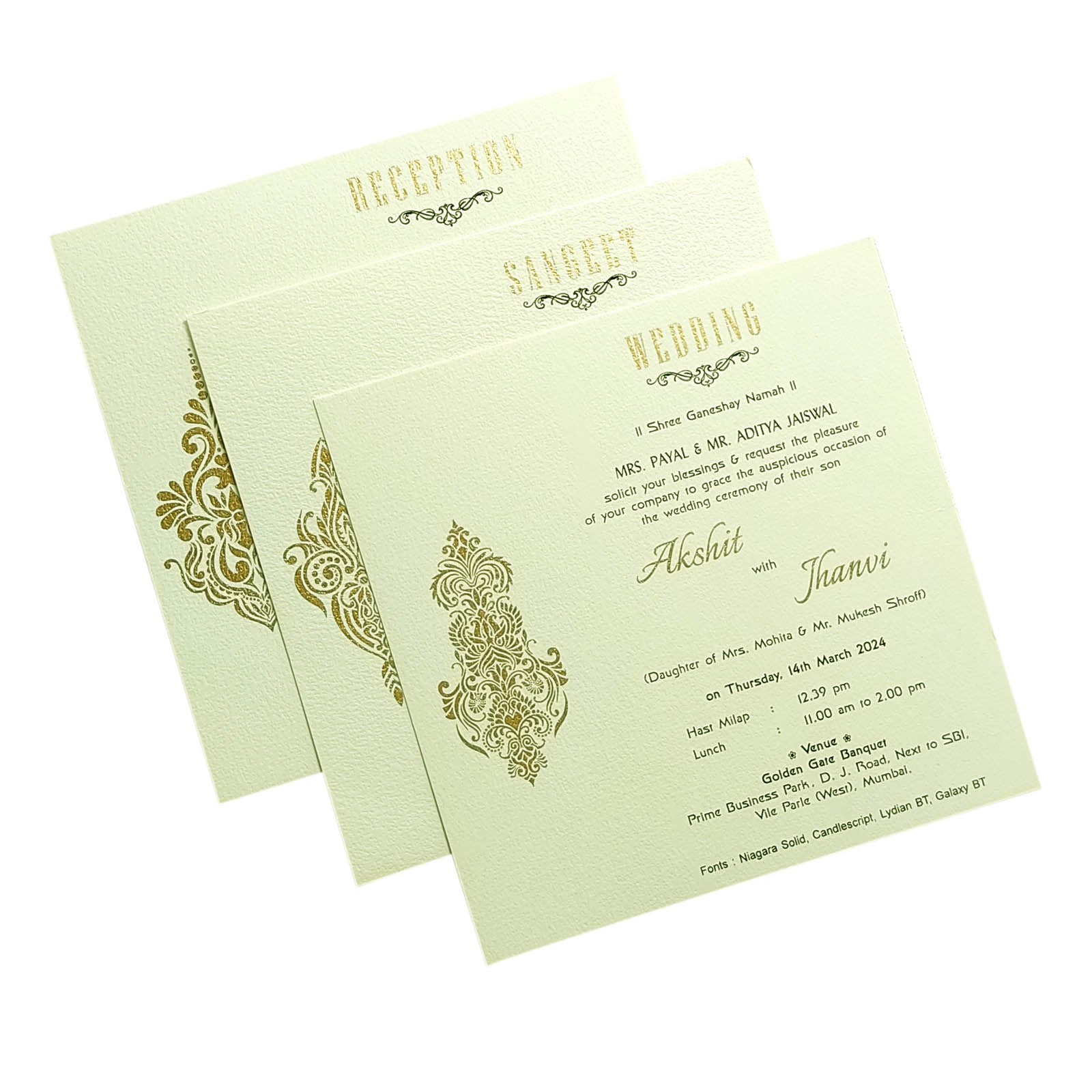 White Pink Floral Invitation Card-KRC29401