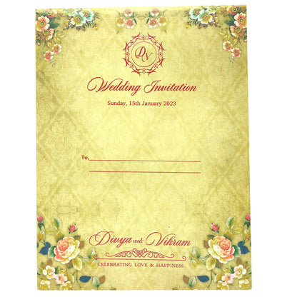 Pista Green Padded Floral Design In Offset-KNPO9529G