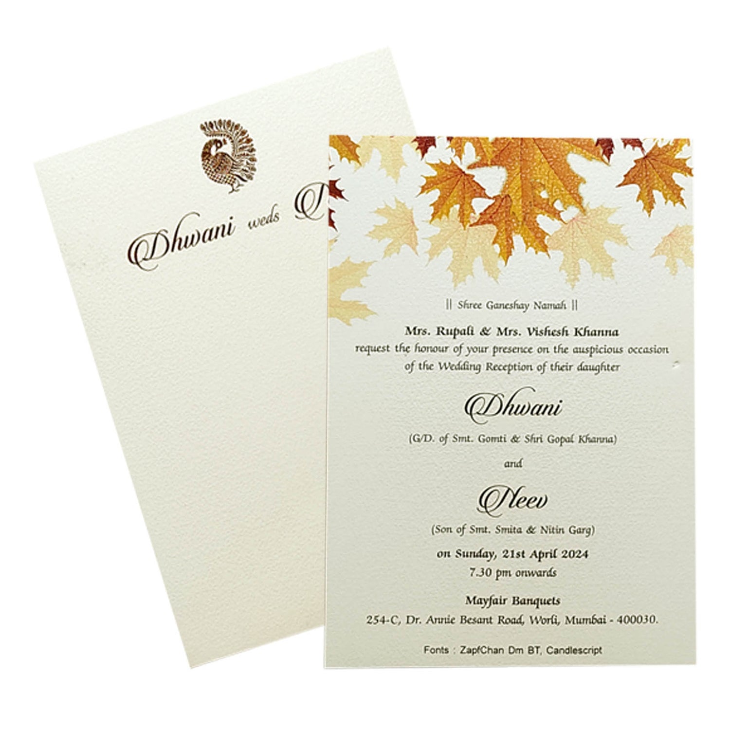 White Single Sheet Invitation Card-King of Cards