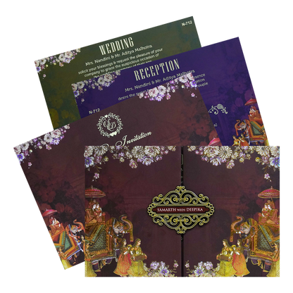 Make your event special with our exclusive Chocolate Brown Floral Invitation Order now! ?WhatsApp Support ?Express Delivery.