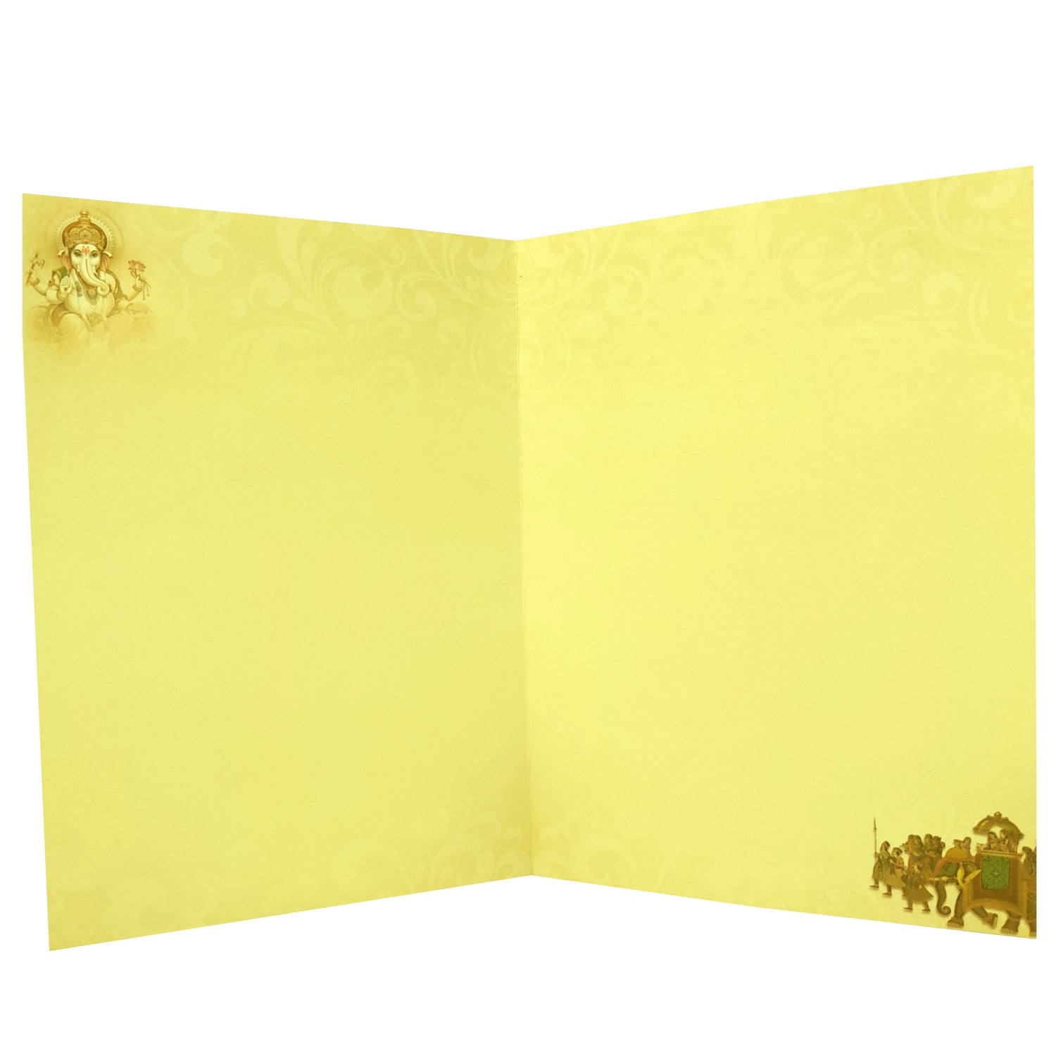 Uncoated Classic Ganesha With Baraat Designer Card-KNKC4040
