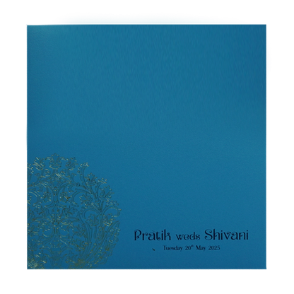 Aqua Blue Premium Invitation Card-King of Cards