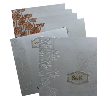 Sliver Floral Wedding Card-King of Cards