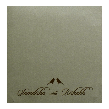 Light Brown MDF Invitation-King of Cards