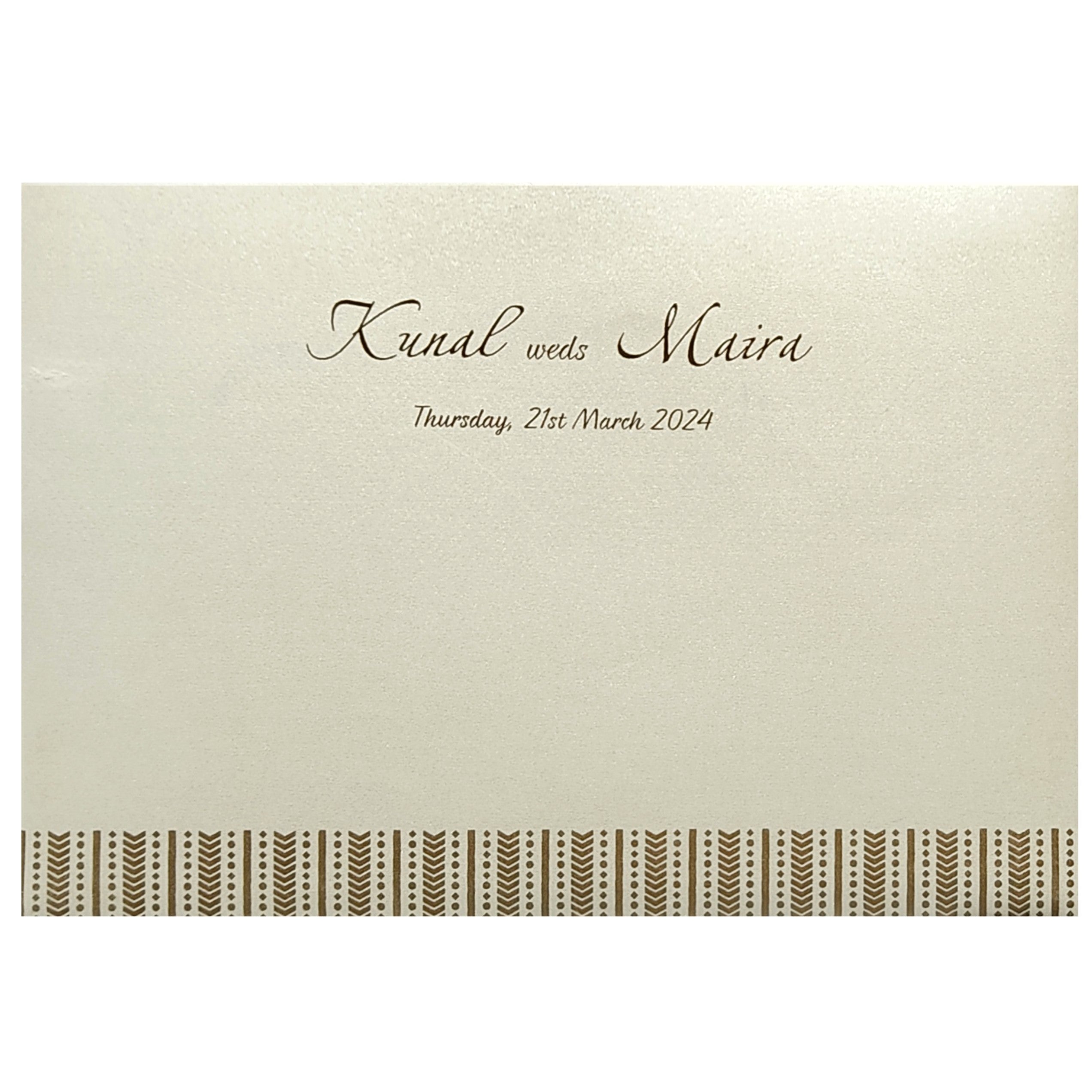 Grey Gold Design Invitation Card-KRC29541