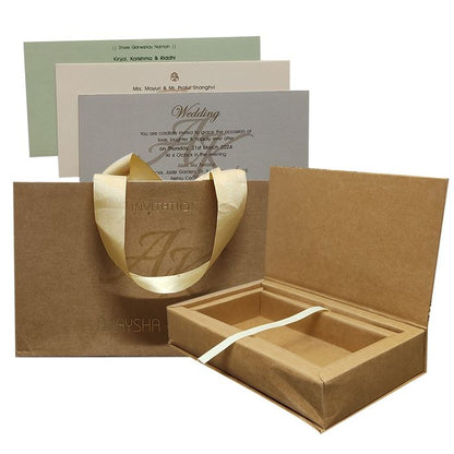 Brown Sweet Box Invitation Card-KRC29110