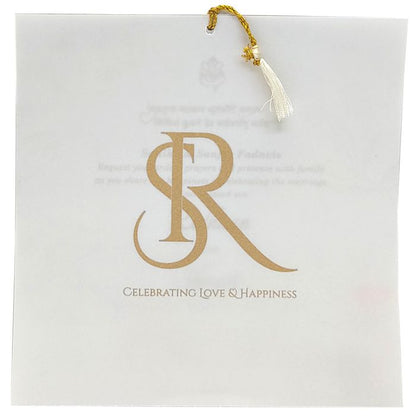 Light Coral Green MDF Invitation-King of Cards