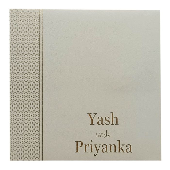 Cream White Single Sheet Invitation-King of Cards