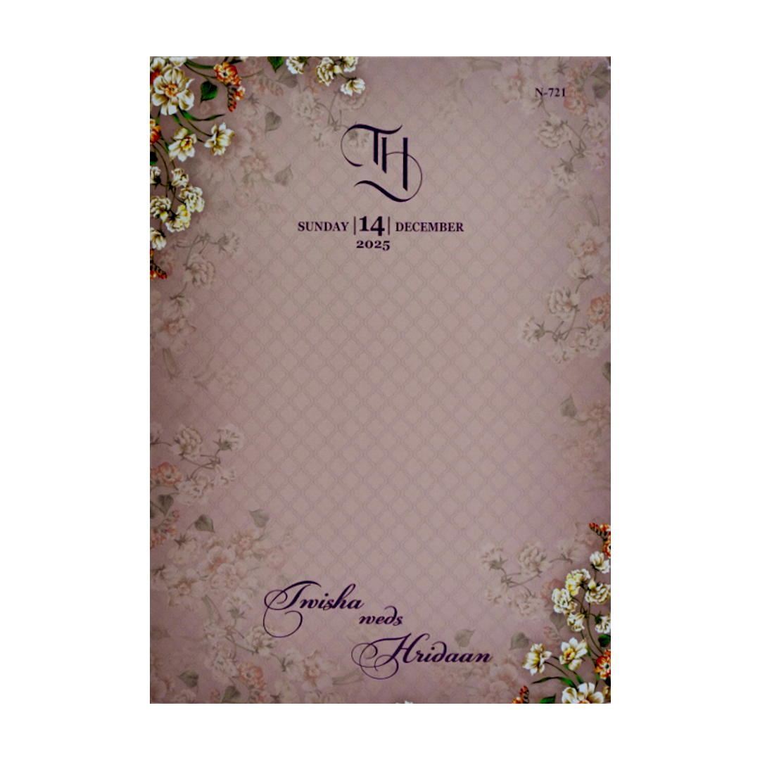 Soft Pink Padded Invitation-King of Cards