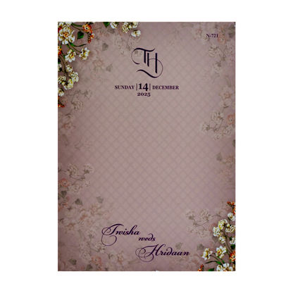 Soft Pink Padded Invitation-King of Cards