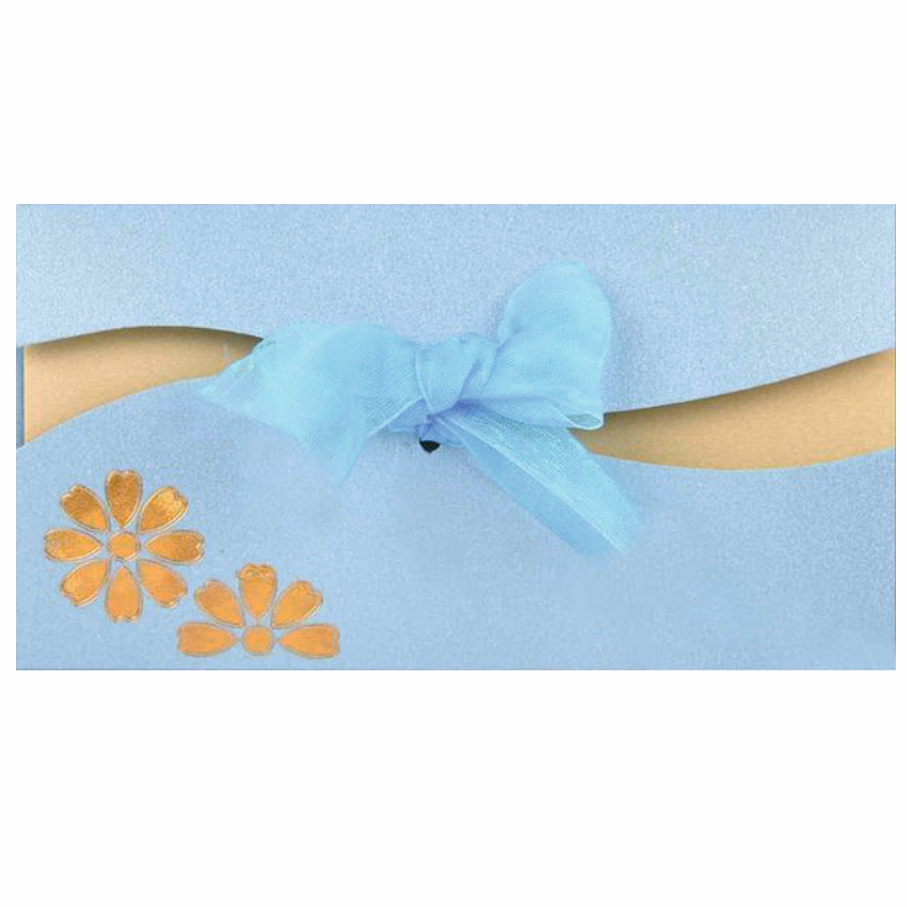 Royal Light Blue Colour  Wedding Card - KNK30420