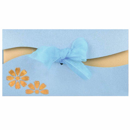 Royal Light Blue Colour  Wedding Card - KNK30420
