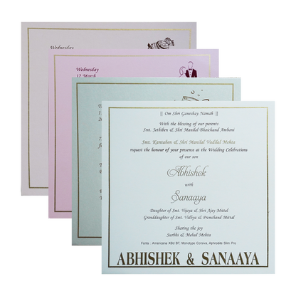 Mint Green Wedding Card-King of Cards