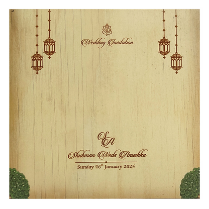 Brown Royal Bride Groom Marriage Invitation Card-King of Cards