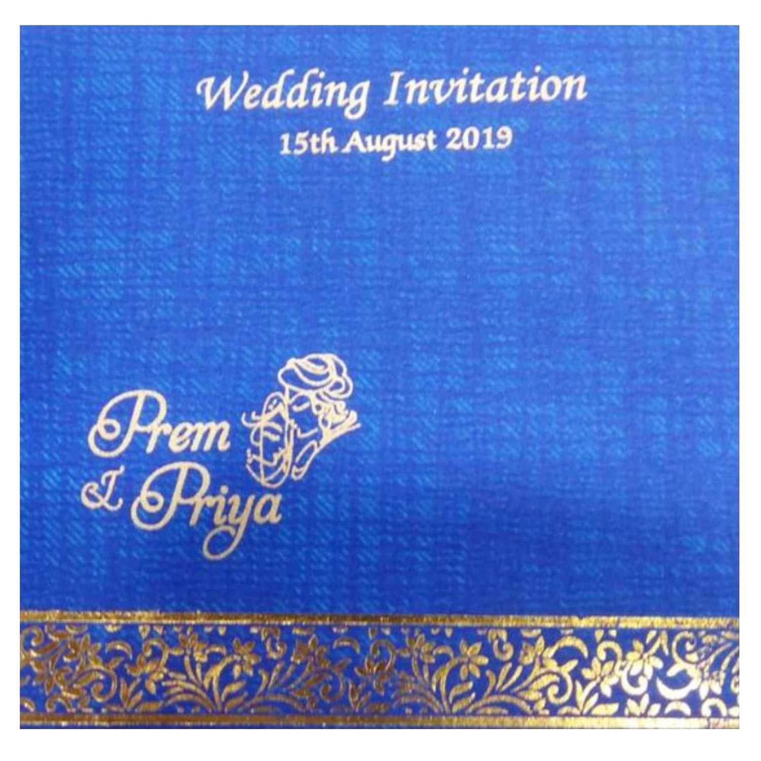 Blue personal coconut design invitation card-King of Cards