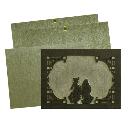 Celebrate in style with customized Brown Bride Groom MDF Wedding Card Order now! ?WhatsApp Support ?Express Delivery