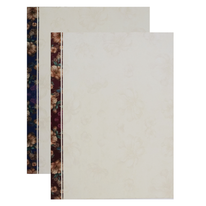 Maroon Cream Floral Door Padded Wedding Card-King of Cards