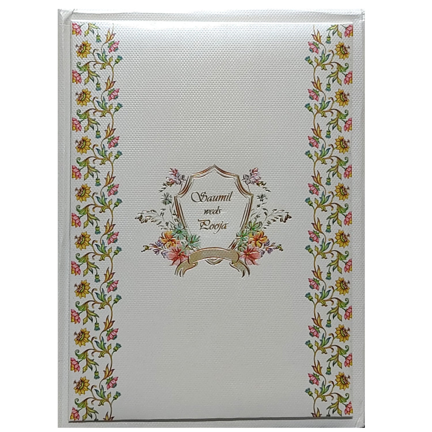 Grey Floral Foil Invitation Card-KRC29820