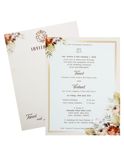 Cream Single Sheet Invitation-King of Cards