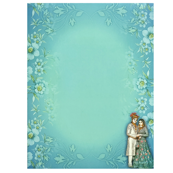 Green Bride Groom Tracing Wedding Card-King of Cards