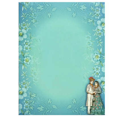 Green Bride Groom Tracing Wedding Card-King of Cards