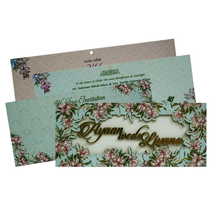 Light Pale Blue MDF invitation-KVN07150