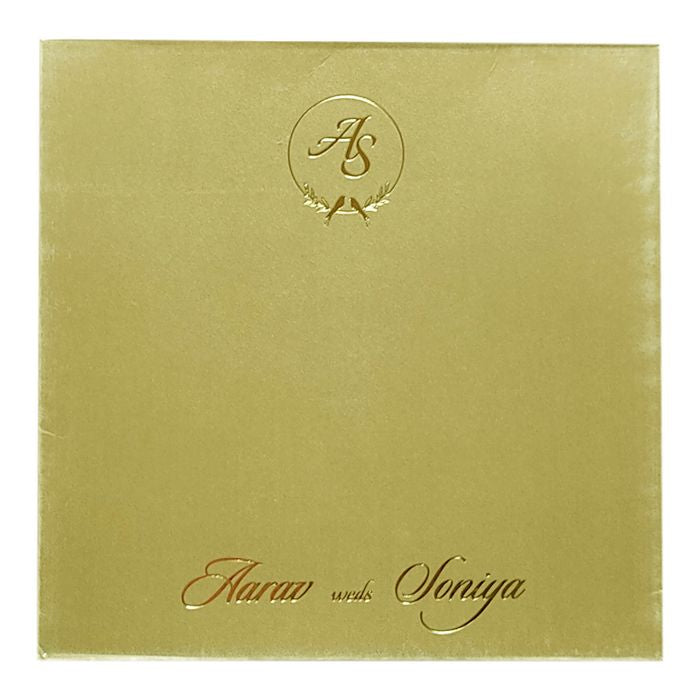 Cream Floral Tracing Invitation Card-King of Cards