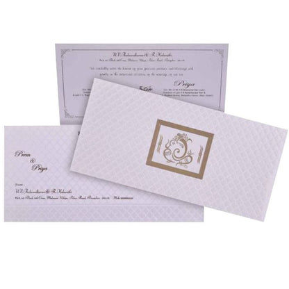 White Ganesha Invitation Card-King of Cards