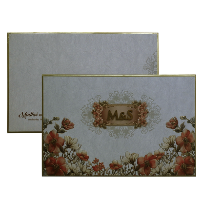 Grey Premium Embossed Invitation Card-King of Cards