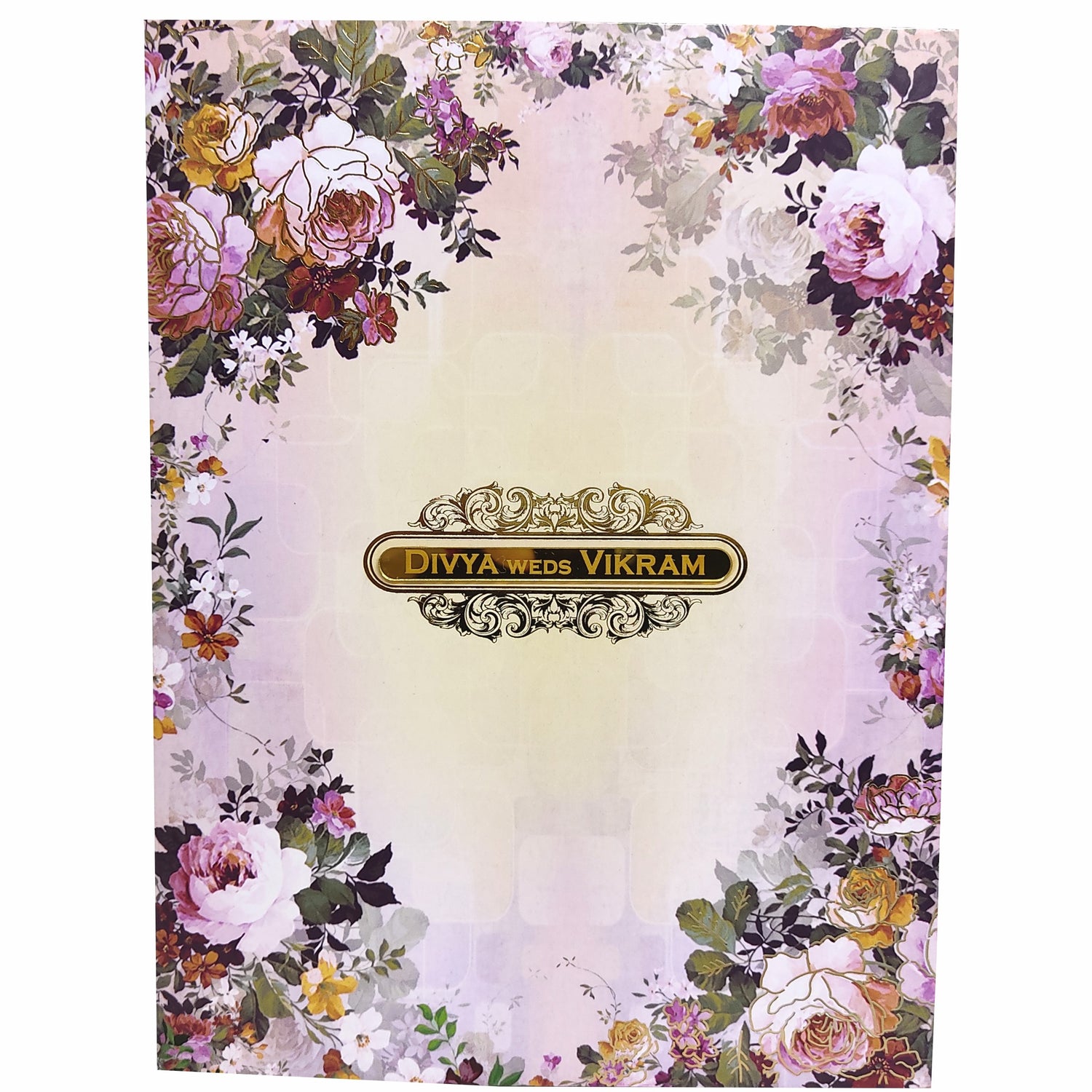 Multicolour Floral Design in Offset With Name Plate-KNKC4038