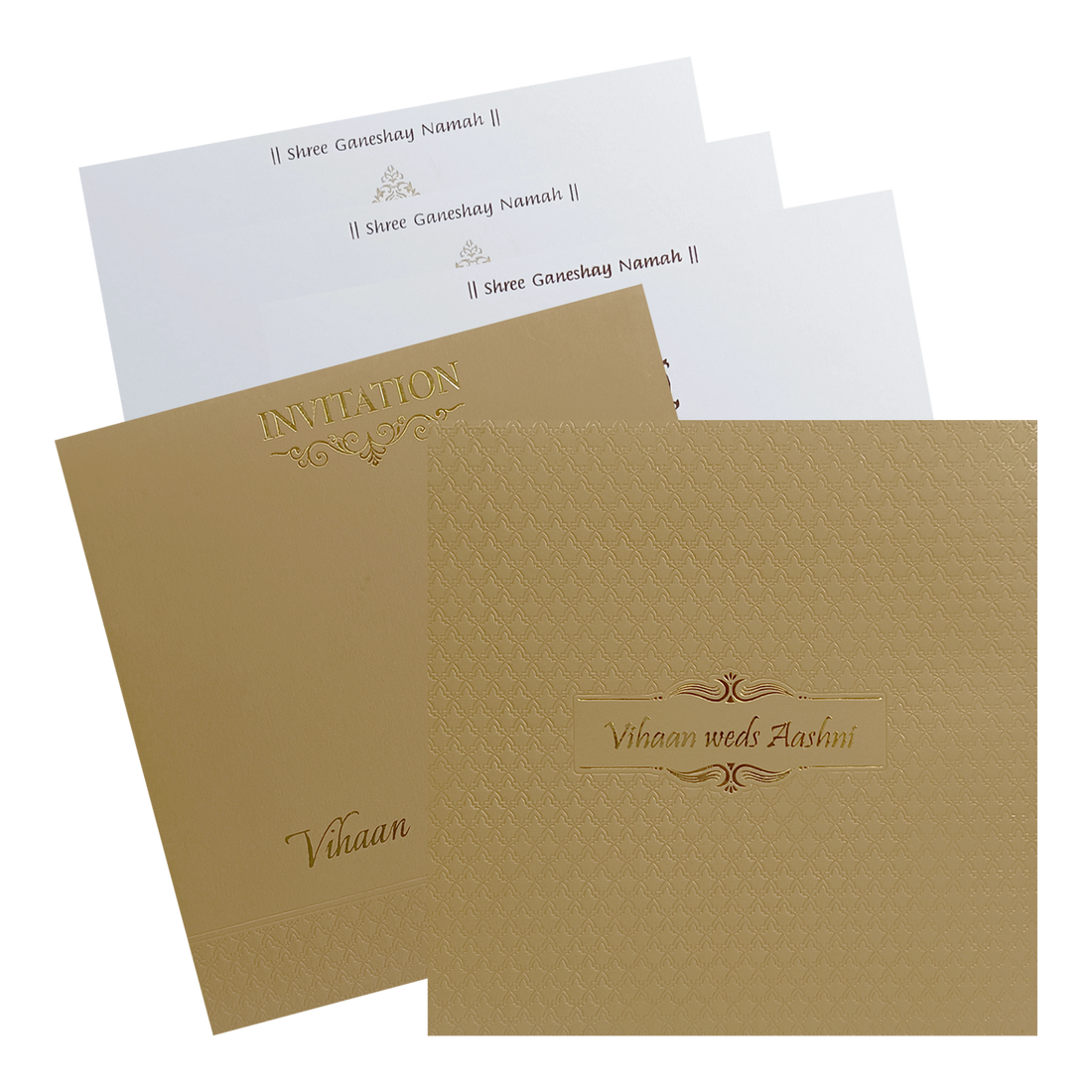 Make your event special with our exclusive Brown Gold Padded Invitation. Shop now! ?WhatsApp Support ?Express Delivery.