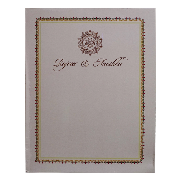 Peach Tracing Wedding Card Design-King of Cards