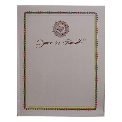 Peach Tracing Wedding Card Design-King of Cards