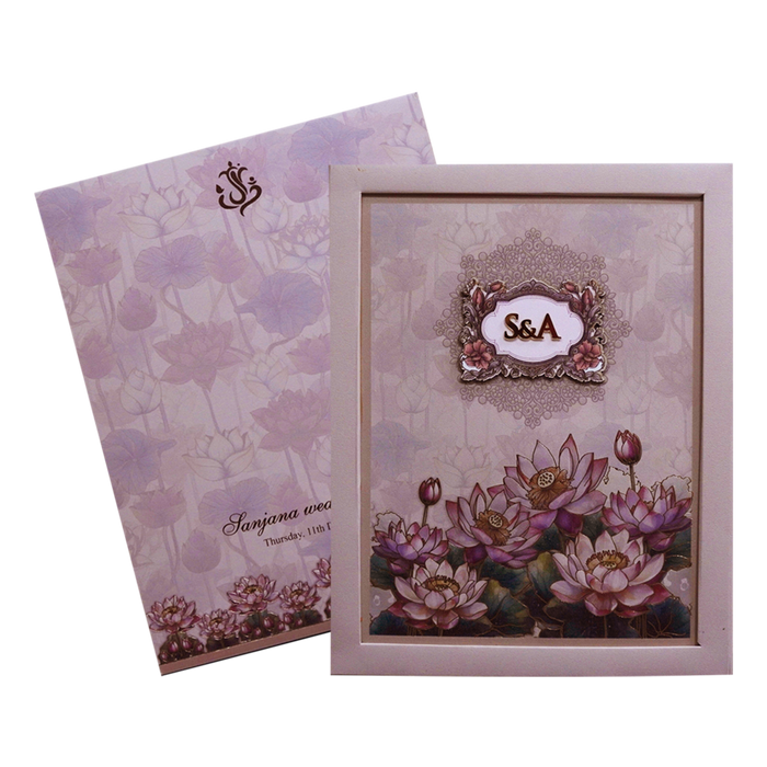 Cream Premium Padded Wedding Card-King of Cards