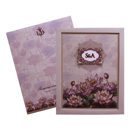 Cream Premium Padded Wedding Card-King of Cards