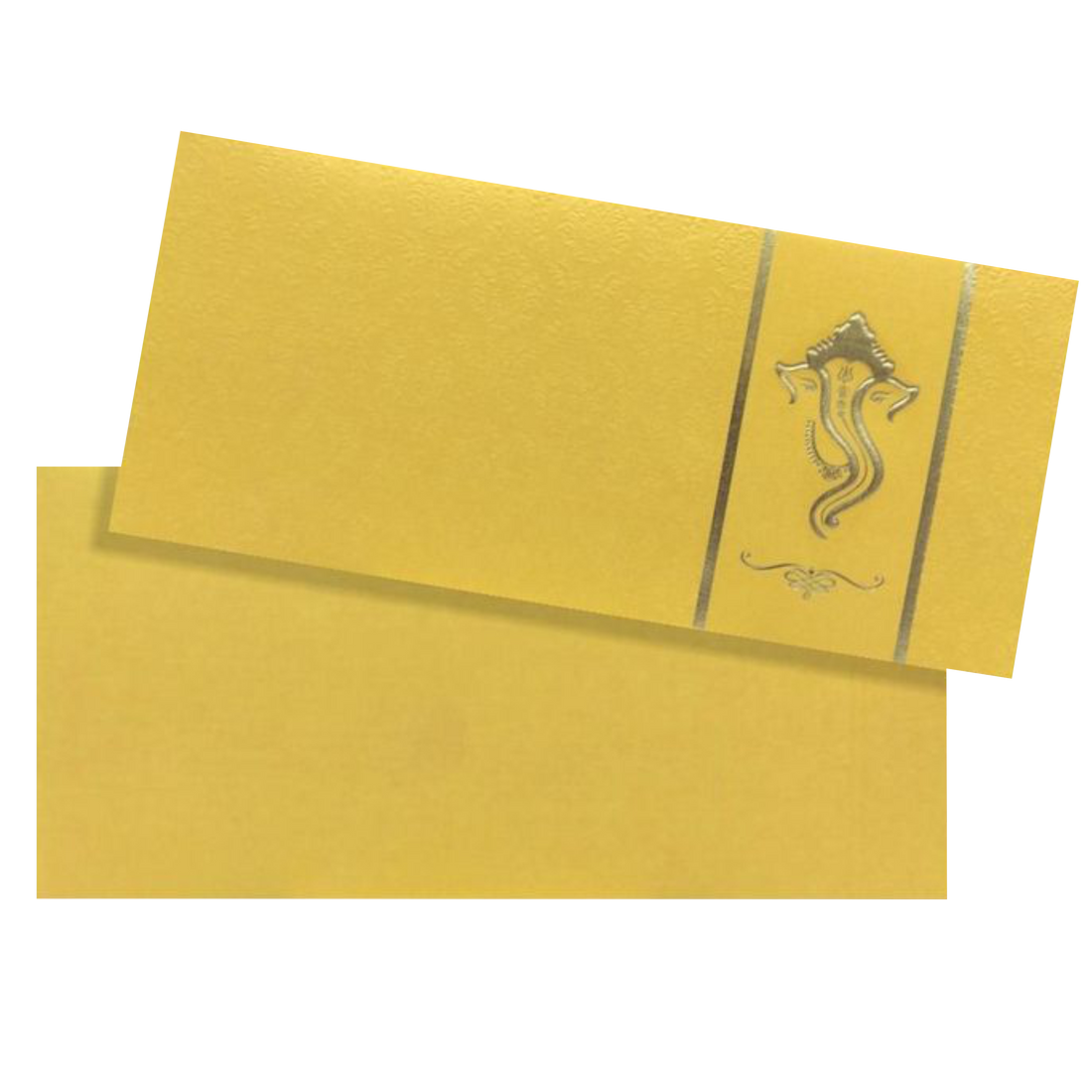 Gold Floral Ganesha Invitation Card-KNK3032