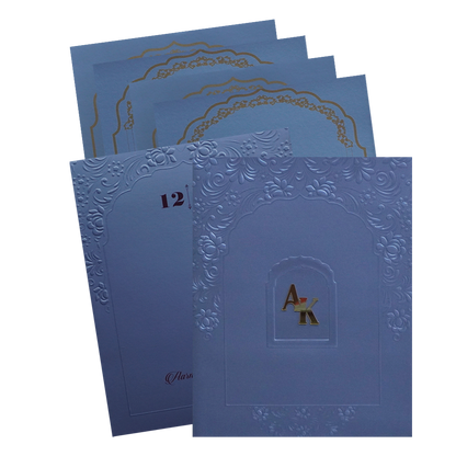 Make your event special with our exclusive Blue Embossed Floral Wedding Card. Shop now! ?WhatsApp Support ?Express Delivery.